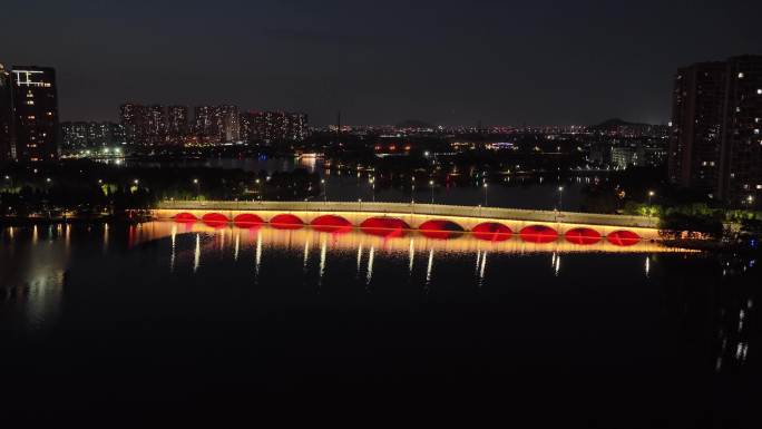 城市夜景桥梁灯光秀