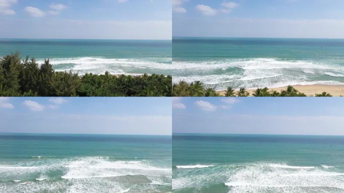海岸线浪花航拍 三亚航拍
