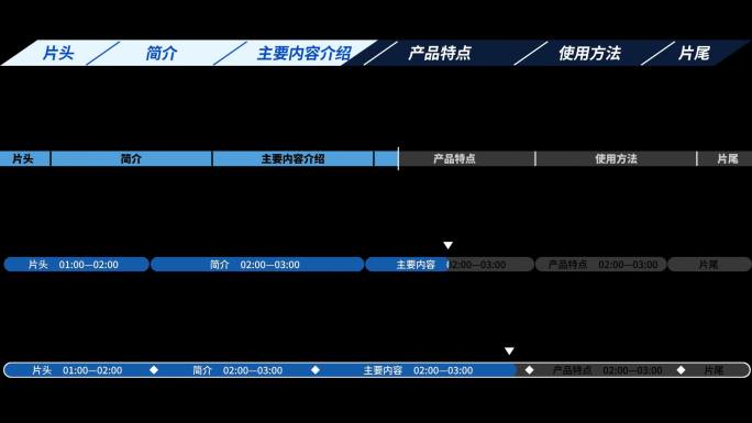 【AE模板】视频进度条时间节点