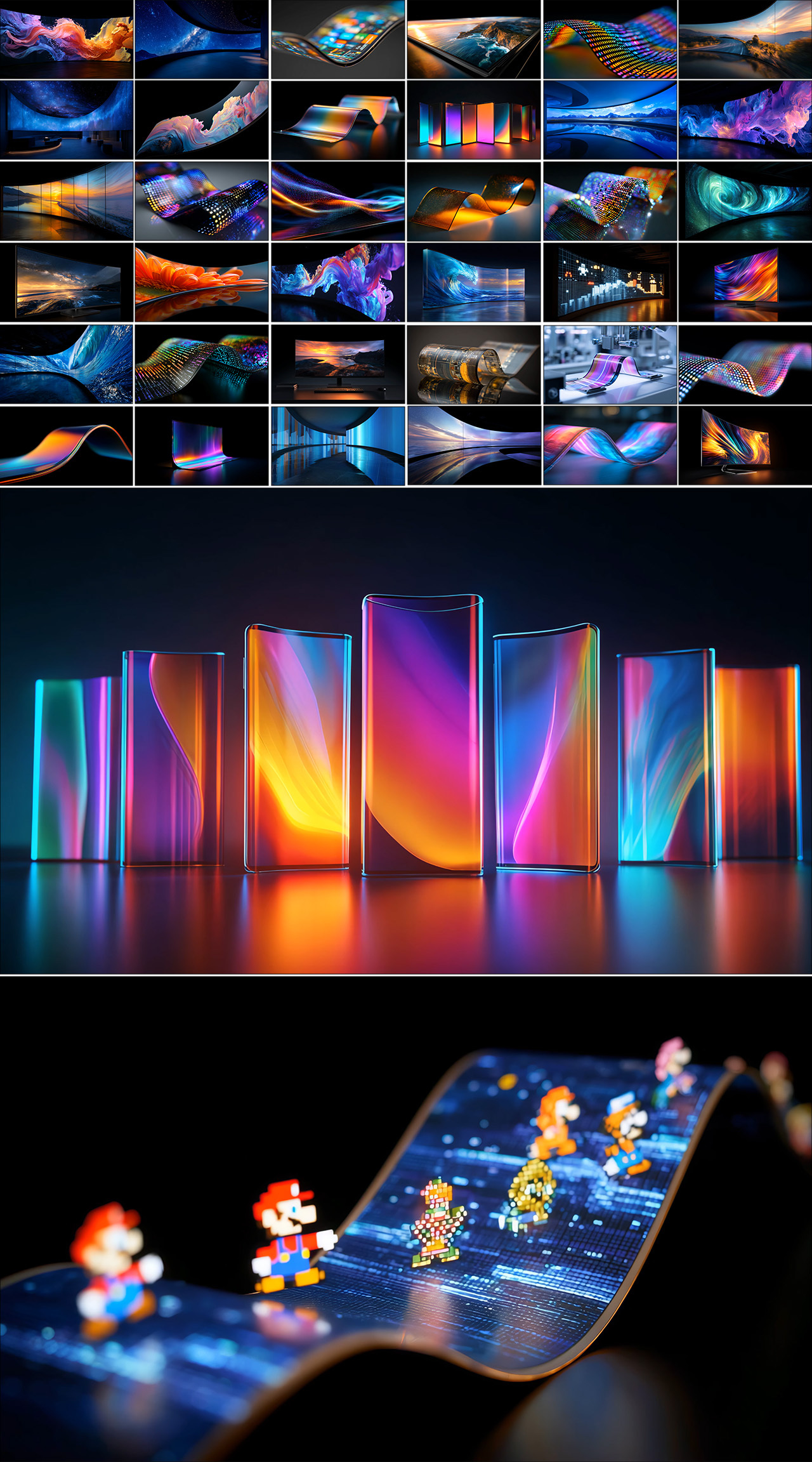 柔性oled 柔性屏 显示器 曲面屏