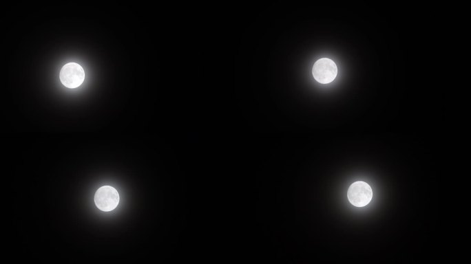 夜空中的满月