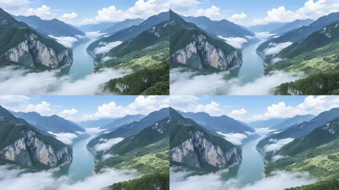 云雾缭绕的山间江河