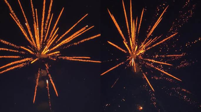 绚丽烟花绽放夜空
