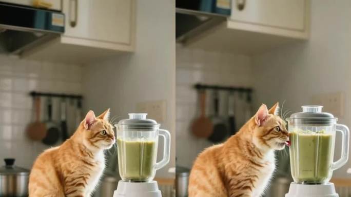 猫咪舔食料理机饮品