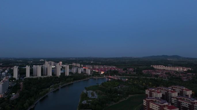 城市夜景鸟瞰