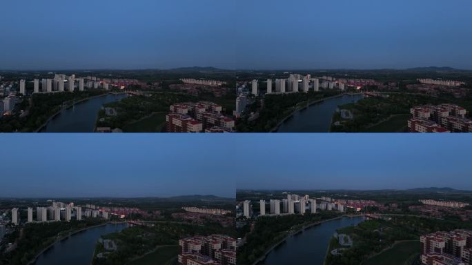城市夜景鸟瞰