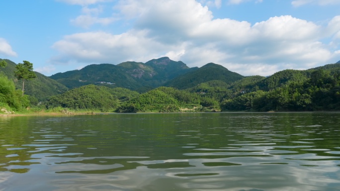 南岳衡山祝融峰山下中峰水库-湖光山色