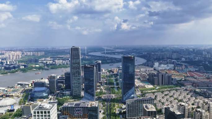 4k上海城市地标西岸凤巢延时