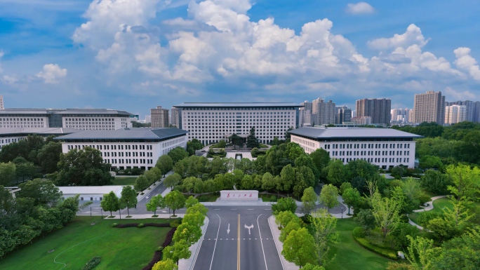 陕西省委省政府办公大楼航拍