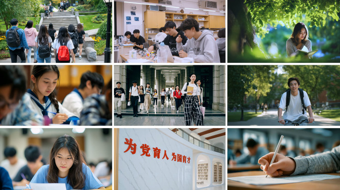 青春毕业励志教育大学生奔跑校园学生毕业季
