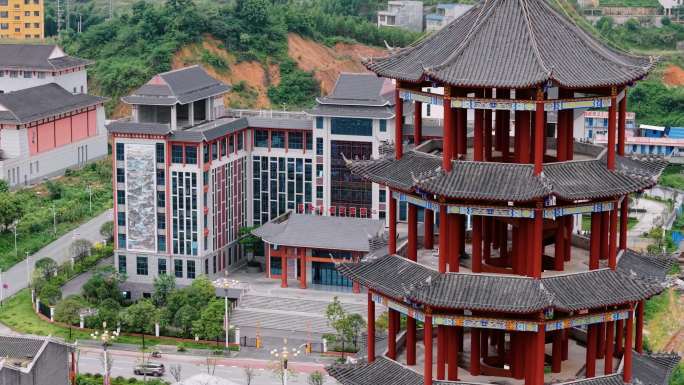 「航拍」广西大化文化艺术中心4k60p