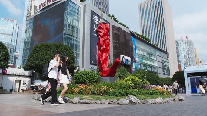 4K重庆观音桥城市街景