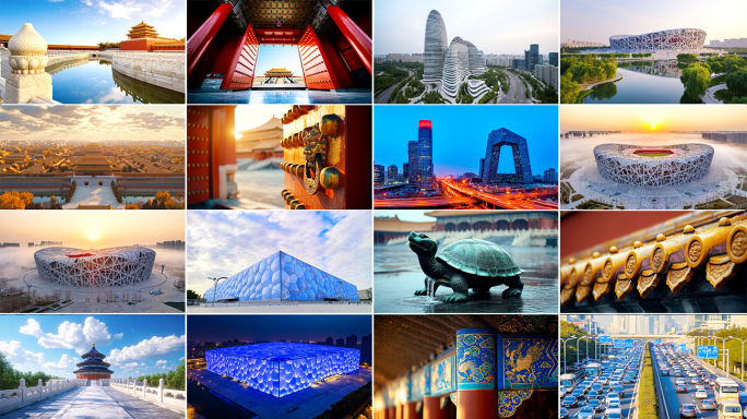 【4K】中国一线城市航拍城市延时宣传片