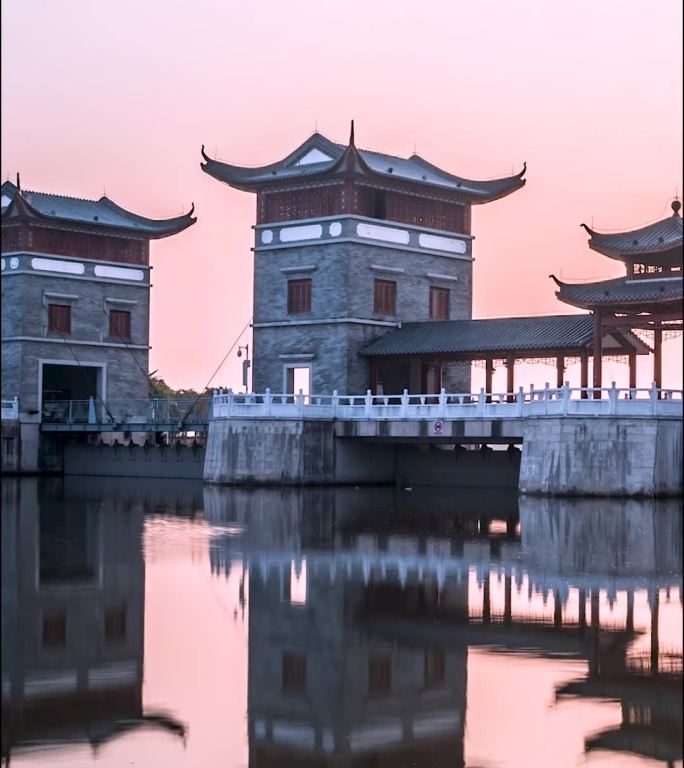 广州_长洲岛_亭子_夜转日_唯美日出延时_竖屏