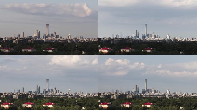 实拍北京城市天际线夏日风光