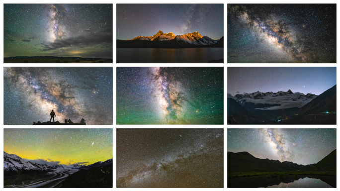 唯美大气璀璨银河星空延时摄影