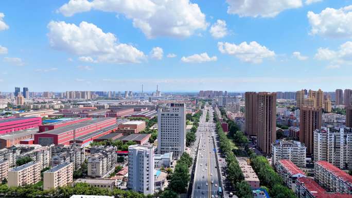 4k哈尔滨电机厂哈电集团夏季航拍