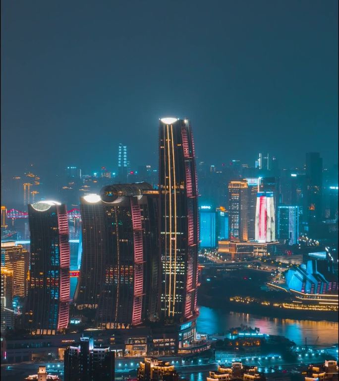 重庆_重庆侧面_夜景延时