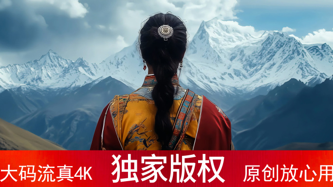 高原风情 雪山人文 远山