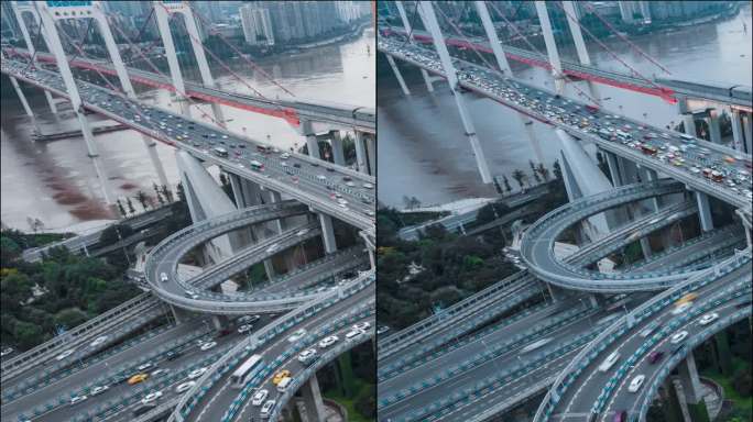 重庆_鹅公岩立交_日转夜延时