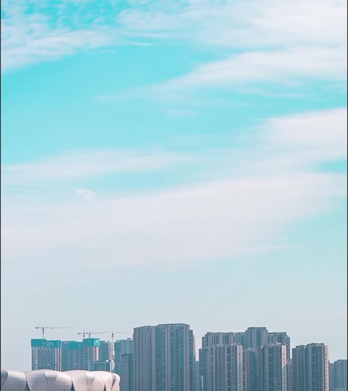 杭州_滨江区_奥体博览会中心主体育场_江边全景