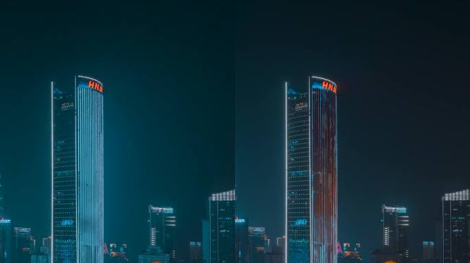 重庆_重庆商业区_夜景延时
