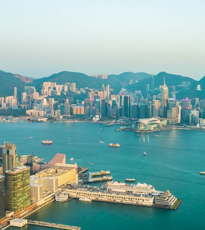 香港维多利亚港_香港CBD_九龙半岛延时