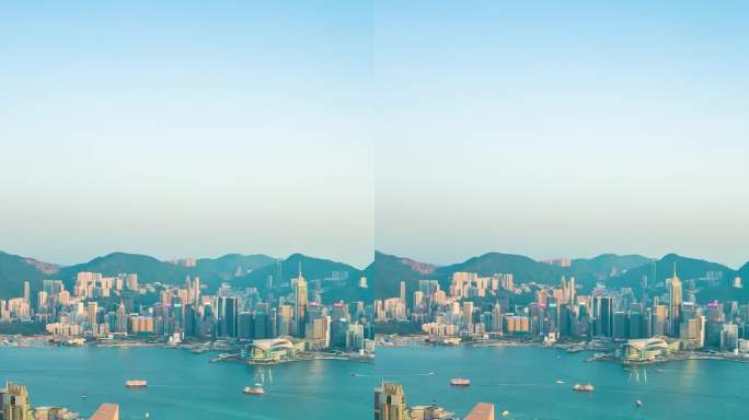 香港维多利亚港_香港CBD_九龙半岛延时