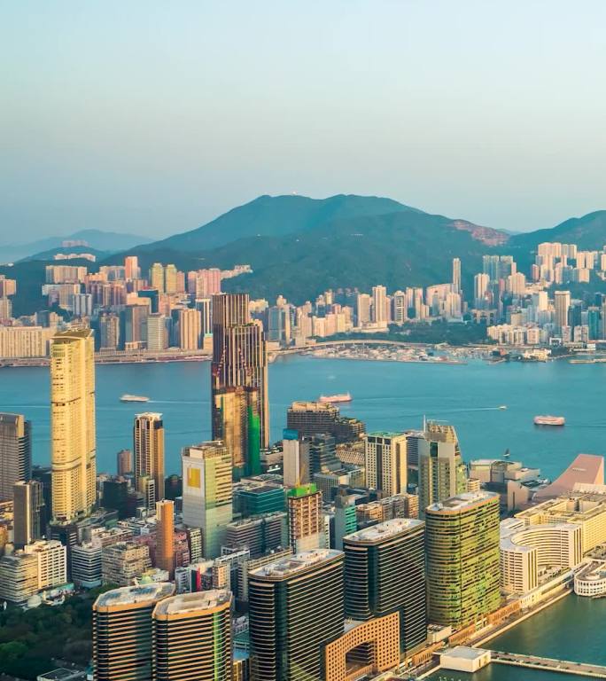 香港维多利亚港_香港CBD_九龙半岛延时