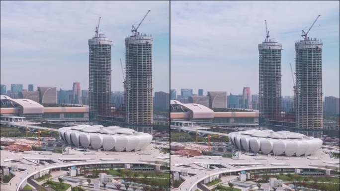 杭州_奥体博览中心_2022年亚运会主会场_大景