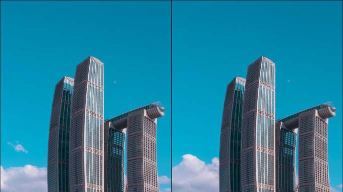 重庆_朝天门来福士仰拍_日景固定延时