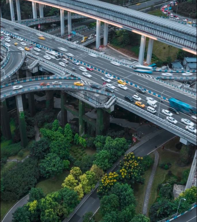 重庆_鹅公岩立交_日转夜延时