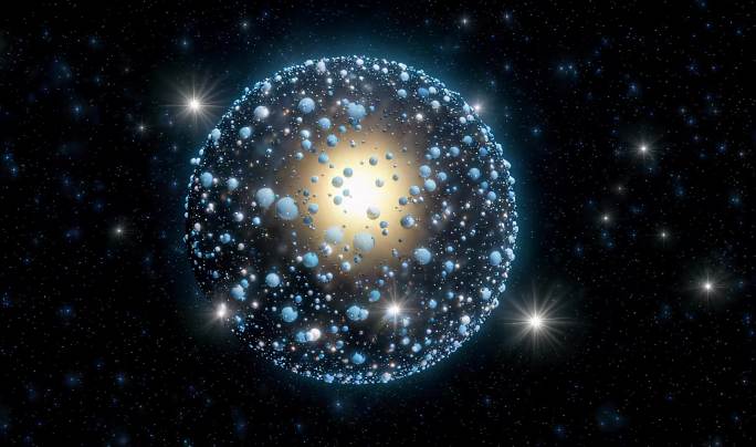 宇宙星云粒子碰撞