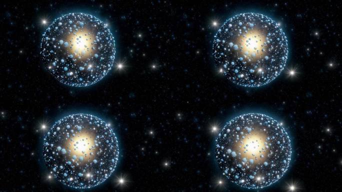 宇宙星云粒子碰撞