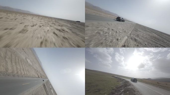 新疆阿克苏荒漠公路自驾之旅穿越机拍摄