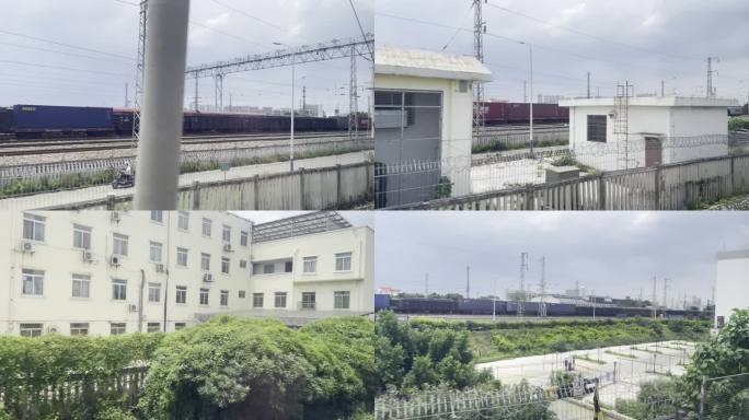 铁道货运列车轨道火车货运站