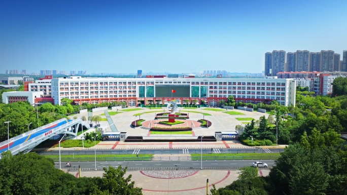 武汉商学院 大学校园风光航拍A