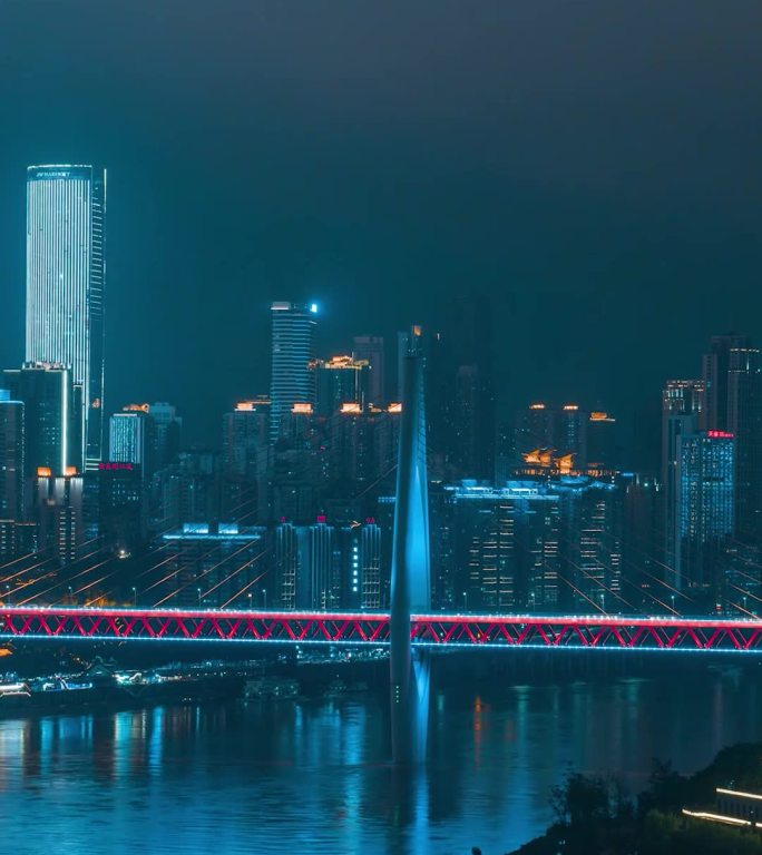 重庆_千厮门夜景_重庆大剧院夜景_夜景延时