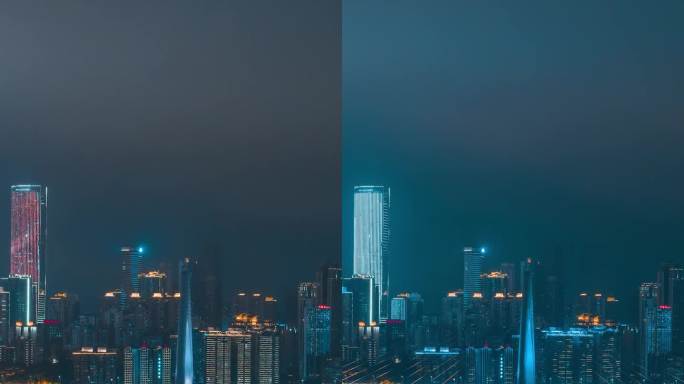 重庆_千厮门夜景_重庆大剧院夜景_夜景延时