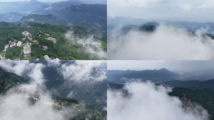 山峦叠嶂云海翻腾