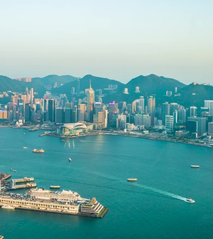 香港维多利亚港_香港CBD_九龙半岛延时