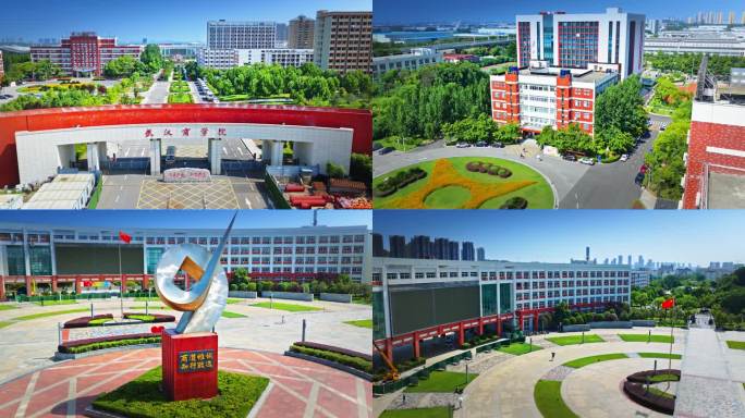 武汉商学院 大学校园风光航拍D