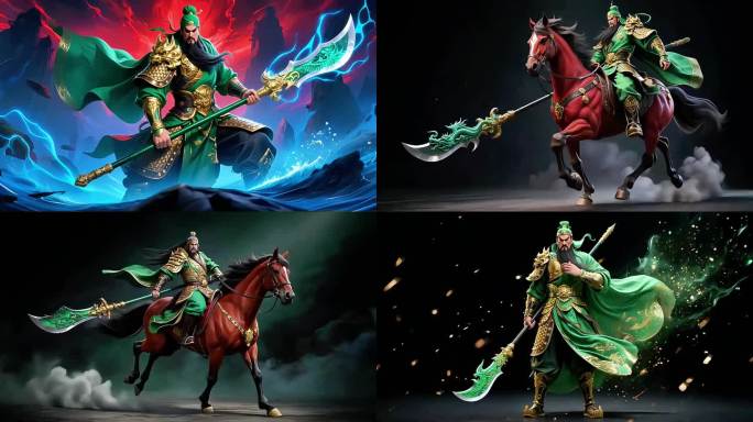 武圣关羽骑马征战