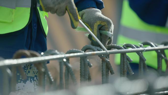 4k 工程建设 工地施工 塔吊