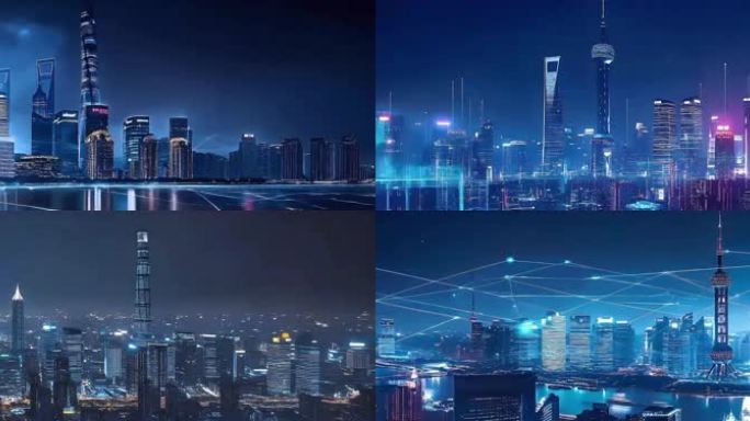 科技城市LED背景【宽屏】