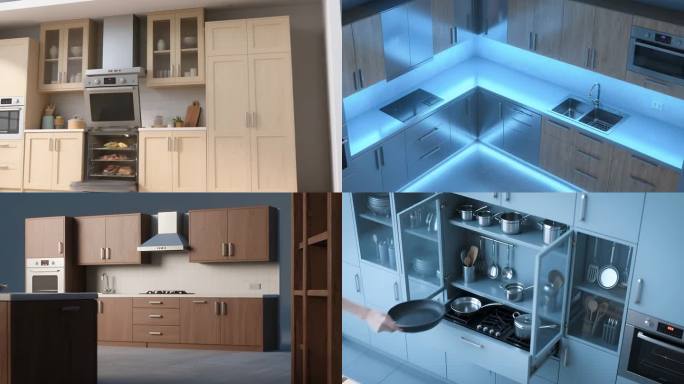 三维厨房建筑动画橱柜 (2)