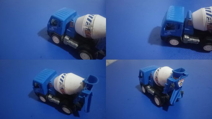 蓝色水泥搅拌车玩具 儿童玩具工程车