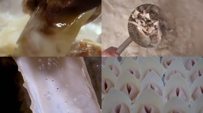乳白色骨汤熬制过程