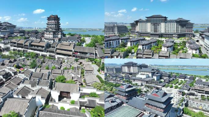 湖南长沙铜官窑航拍视频