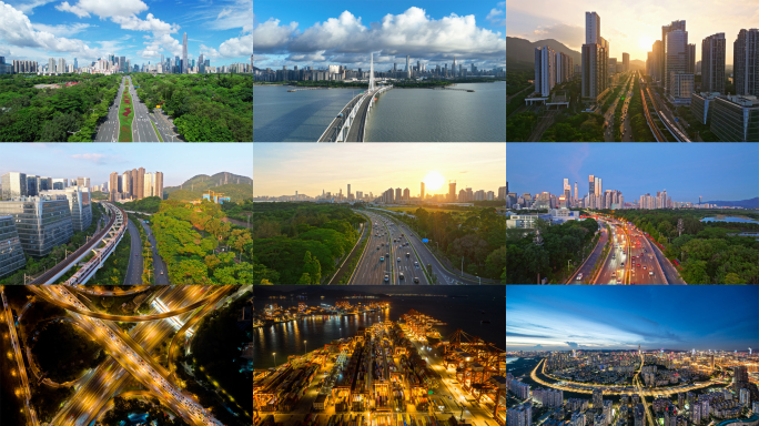 深圳大交通，道路车流立交桥地铁港口合集